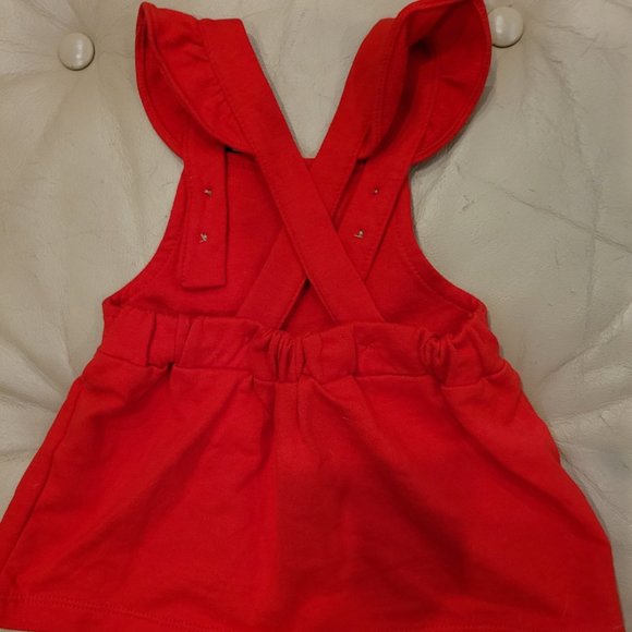 Adorable! Carter's Baby 2-Piece Red Jumper & Pink Shirt with Hearts 3 Mo - Picture 6 of 12